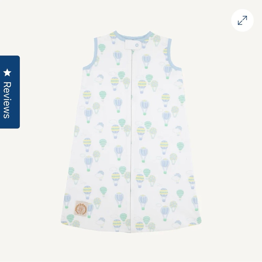100% Pima Cotton Knit Sleep Sack, luxury from Beaufort Bonnet- Size 0-6 Months